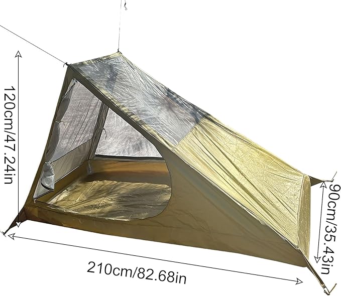 Outdoor Mesh Cabin - Backpacking Tent Single Lightweight Hiking | Heavy-Duty Portable Shelter Awning Quick Assembly Trail Dome Picnic Camp with Backyard Scenario