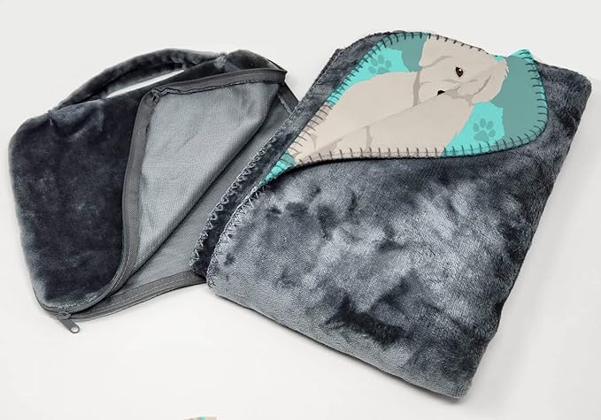 Caroline's Treasures MLM1036TBLT Great Pyrenees Soft Travel Blanket with Bag Airplane Blanket Indoor Outdoor Camping Blanket for Traveling Picnics Beach Trips Concerts