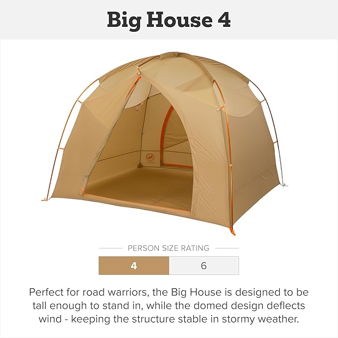 Big Agnes Big House - Base and Car Camping Tent 3 Season Waterproof Gear Easy Set Up for Groups