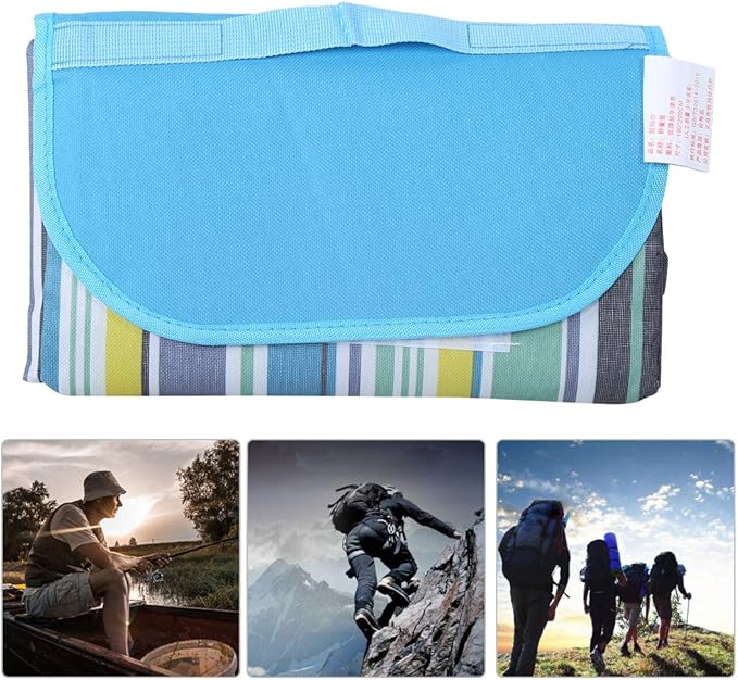 Sand Picnic Blanket | 600D Oxford Cloth for Outdoor/Beach/Camping | Portable Mat with Handle Sand Defense &amp Easy Fold | 200x190cm Large Size for 3-5 People