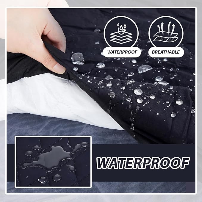 Truck Bed Air Mattress Sheet for 5.5 to 5.8 ft Pickup Trucks Waterproof Cover Protector for Short Truck Air Mattress Soft Flocked Tpu Surface Camping Trucks Bed Bedding for Outdoor Overlanding Travel