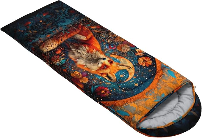 AILONEN Cartoon Camping Sleeping Bag for Boys Girls AdultsLightweight &amp Waterproof3 Season Warm &amp Cold WeatherPortablePrinted Sleeping BagTravelingCampingHiking