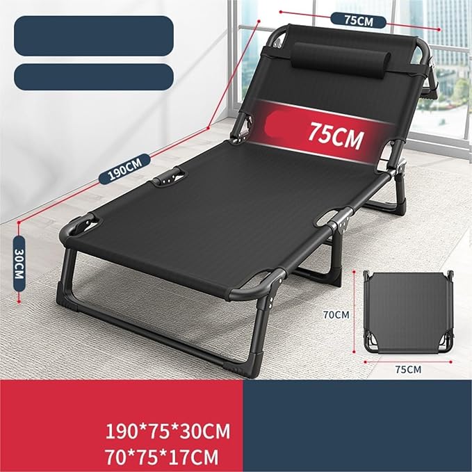 Folding Bed Office Lunch Break Folding Sheet Single Bed Home Simple Lunch Break Bed Outdoor Multi Functional Rest Leisure Bed for Outdoor Travel Home Office