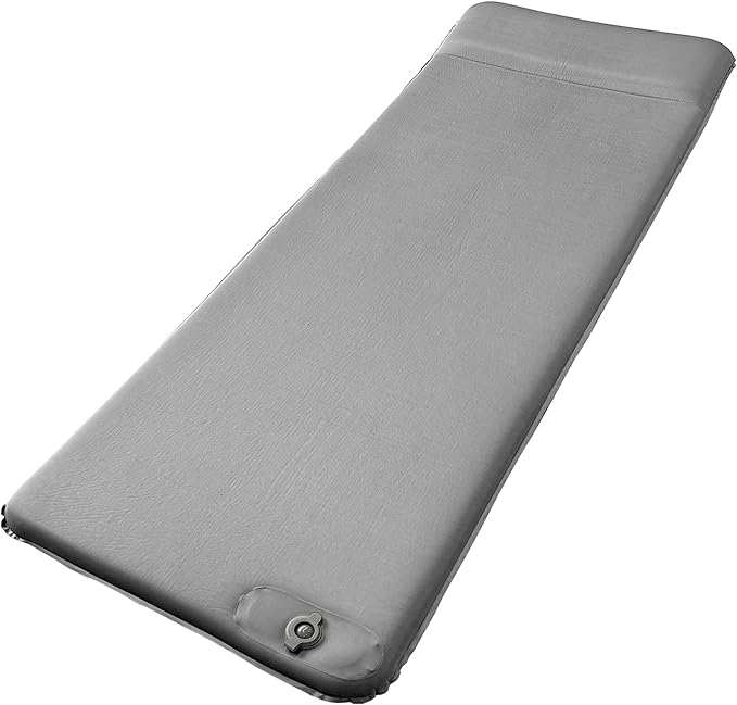 Memory Foam Sleeping Pad 3 Inch Thick Self Inflating Camping Mattress with Pillow Easy Inflate &amp Deflate 9.5 R-Value 4-Season Insulated Mat for Car Tent Travel