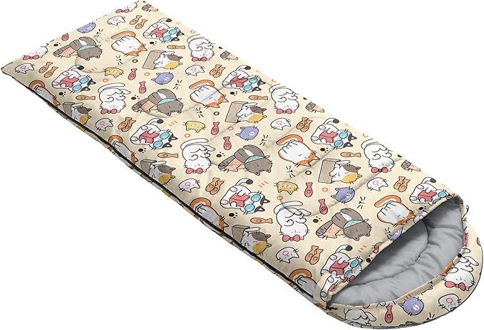 QOOMO Camping Sleeping Bags3 Season Warm &amp Cool WeatherLightweightWaterproof Sleeping Bags for Adults &amp KidsTravelingand OutdoorsCamping Gear Equipment