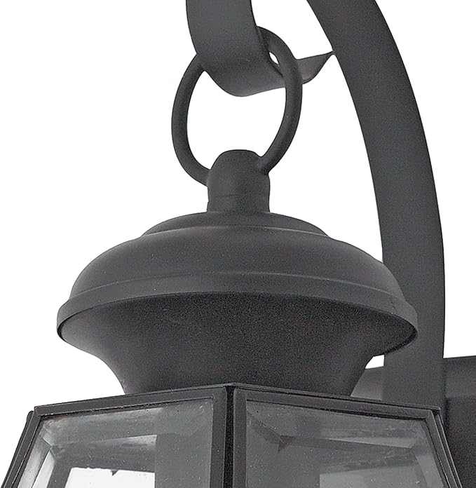 Quoizel Newbury 14 Outdoor Wall Lantern Mystic Black with Clear Beveled Glass French Country Style ETL Wet Location
