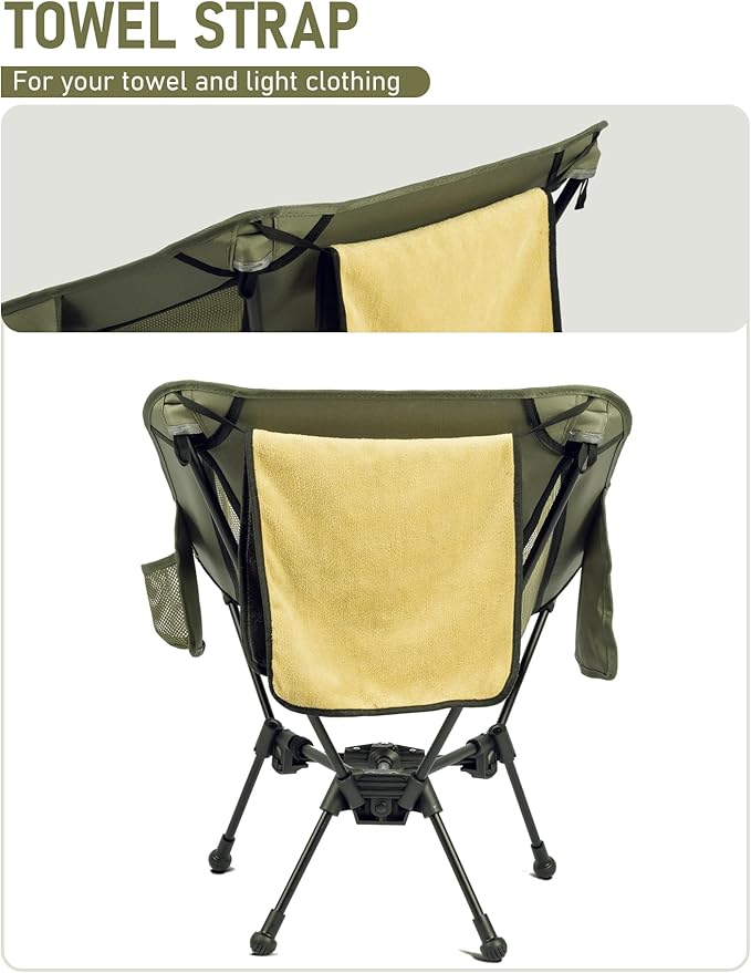 WildCall 1 Anti-Sink Feet Camping Chair and 1 Ultralight Camping Table Ultralight Compact for Adults Outdoor Camping Backpacking Hiking