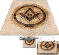 Freemasonry Masonic Lodge Symbol Waterproof Outdoor Picnic Blanket Sandproof Beach Mat for Camping Hiking Grass Travelling