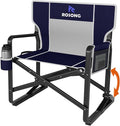 Rocking Camping Chair Rocker Folding Chair Lawn Chairs with Cup Holders Foldable Outdoor Freestyle Navy Blue
