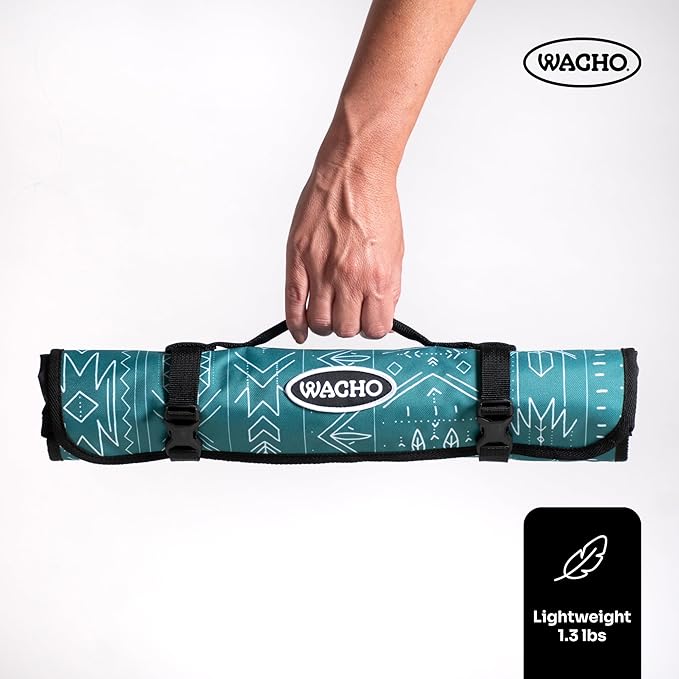 Wacho Waterproof Picnic Blanket – Large Sandproof Outdoor Mat with Carry Bag for Beach Camping Park &amp Travel Foldable Lightweight Easy to Clean &amp Portable Ground Cover for Families