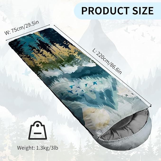 Camping Sleeping Bags Lightweight Waterproof Sleeping Bag and Compact with Compression Sack for Outdoor
