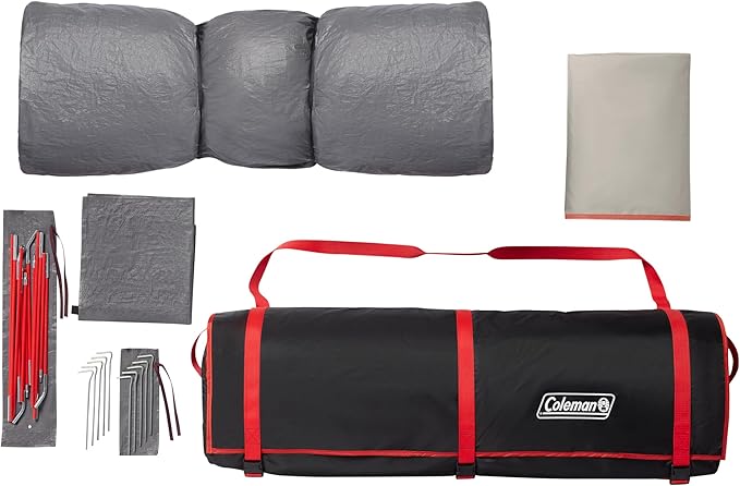 Coleman Skylodge Instant Tent with Rainfly 4/6/8 Person Family Tent Sets Up in a Minute Includes Pre-Attached Poles &amp Carry Bag Made of PFAS-Free Materials