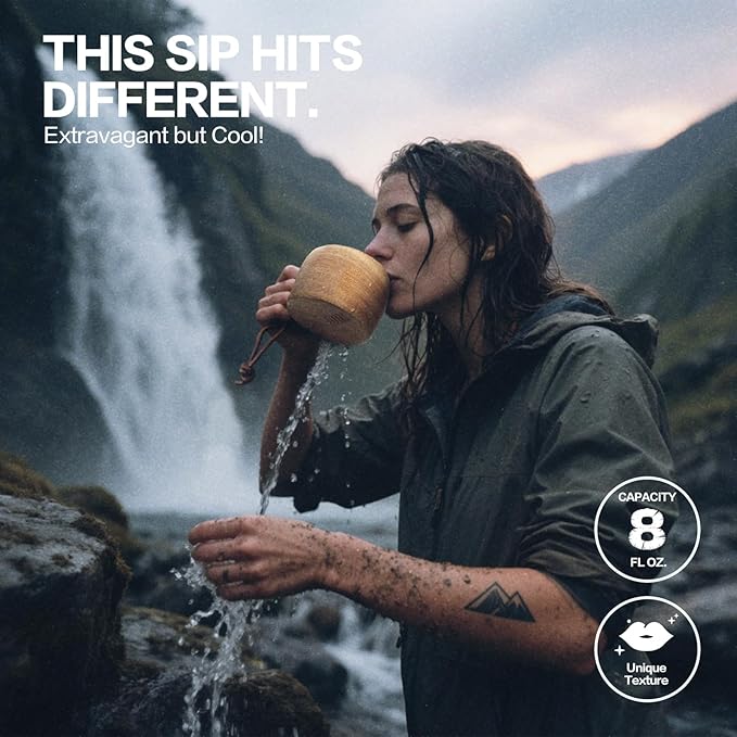 Nordic Kuksa 8oz (225ml) w/spoon Handcrafted Hook-Arch Wooden Camping Cup Set – Bushcraft Gear. Natural hardwood crafted for travel &amp home. Hang-Dry Hook