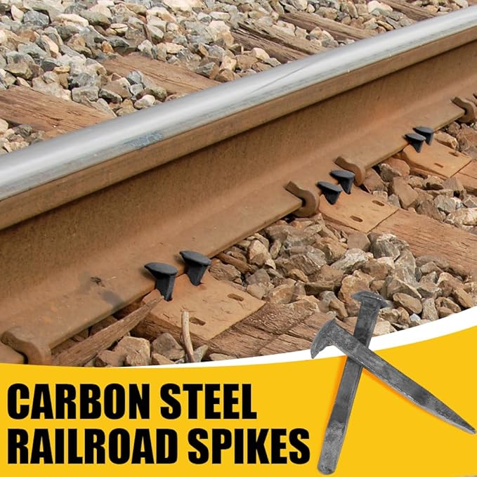 24 PCS Railroad Spikes 4.72 Inches Carbon Steel Rail Road Spike for DIY Projects Art Crafts Home Decorations Heavy Duty