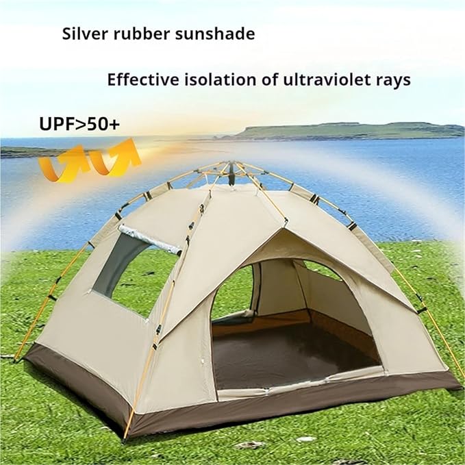4-Person Waterproof Camping Tent – Sunshade Outdoor Shelter for Self-Driving Travel &amp Mountaineering