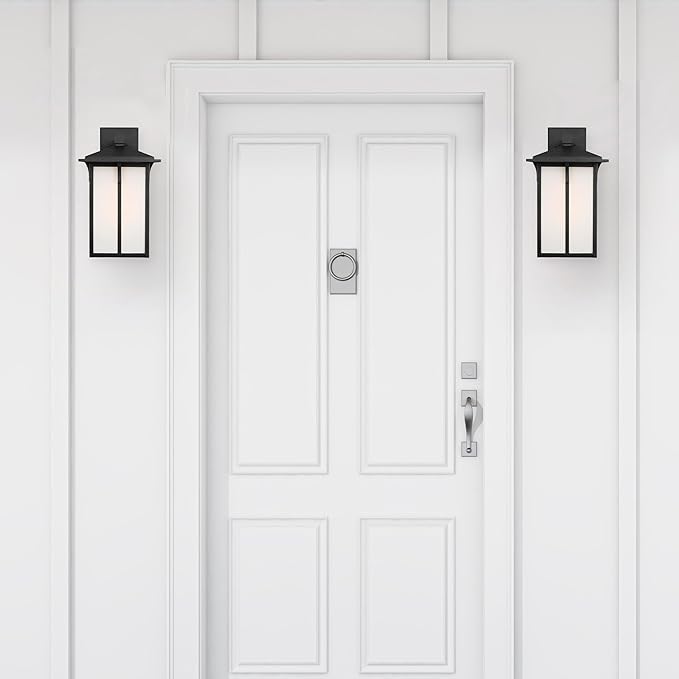 Generation Lighting 1-Light Tomek Traditional Outdoor Wall Lamp Black 8752701-12  Wall Lamp for Outdoor Decor  Wall Light Fixture Uses Standard or LED Light Bulb