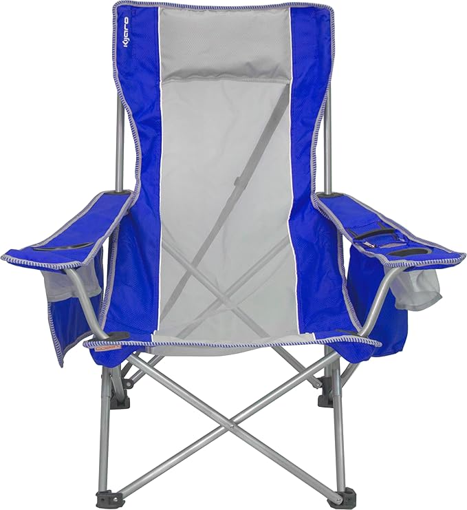 Kijaro Beach Sling Chair with Cooler Pocket - Various Fun Colors &amp Patterns - Perfect Beach Folding Chair and Camping Chair - Includes a Detachable Pillow