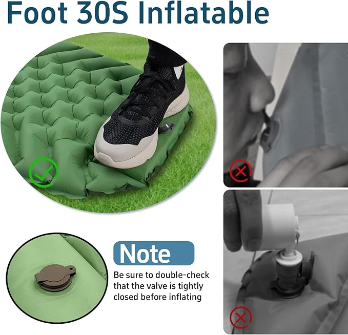 Sleeping Pad and Pillow with 300Fill Power Down Sleeping Bag