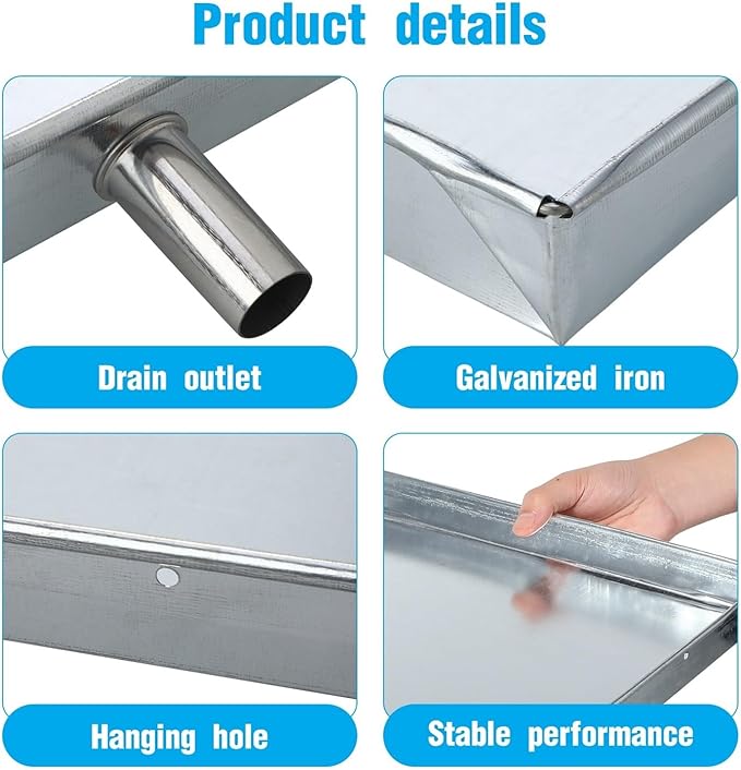 Drain Pan For Ac UnitConditioner Outdoor Condenser Condensation Conditioner Tray Portable