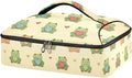Casserole Carrier Green Frogs Holding Colorful HeartsInsulated Casserole Carrier for Hot or Cold Food Thermal Lunch Tote for Potluck Parties Picnic Beach Fits 9 x 13 Inches Baking Dish