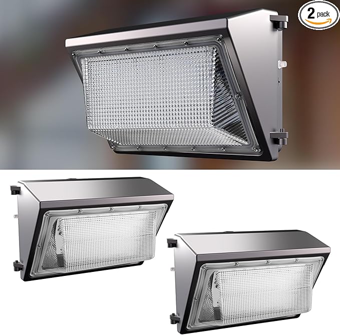 Lightdot 2Pack 150W LED Wall Pack Lights - 22500Lm(150Lm/W) Dusk-to-Dawn (100-277V) 5000K IP65 Outdoor Exterior Lighting Fixture for Warehouse/Parking Lots | 5-Yr Warranty ETL(Height:10~20ft)