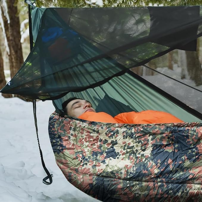 Camping Hammock Tent with Hammock Underquilt Lightweight Hanging Hammocks Tree Straps Portable for Hiking Backpacking