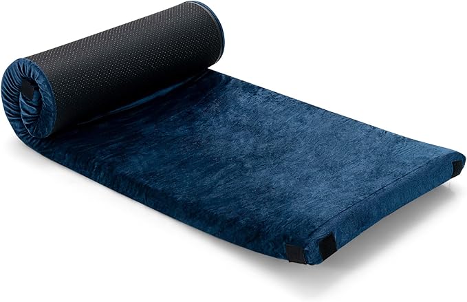 Giantex 72 Memory Foam Camping Mattress Foldable Floor Guest Bed for Sleepover Portable Camping Sleeping Mat with Waterproof Cover &amp Travel Bag Roll Up Mattress Sleeping Pad for Backpacking C