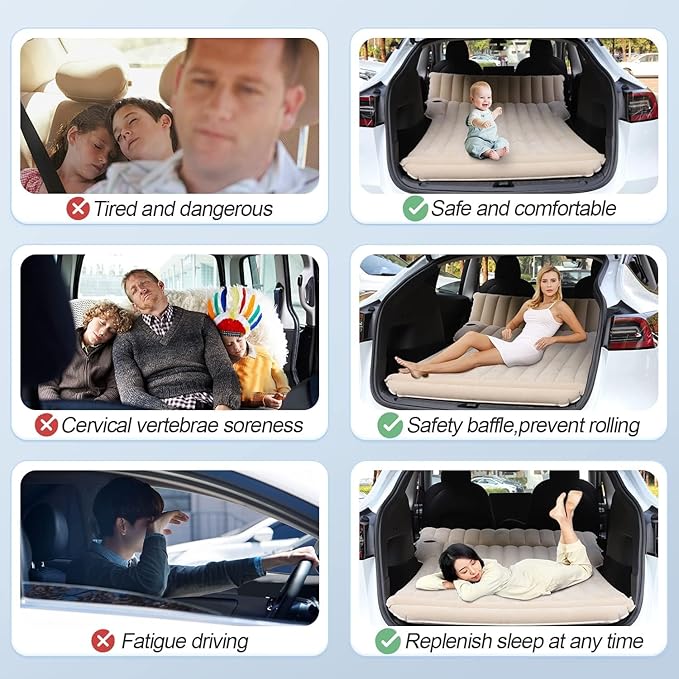 ThinSGO for Tesla Model Y All Version (2020-2026) Air Mattress Inflatable Mattress Air Bed for Tesla Model Y for Camping Outdoor Home