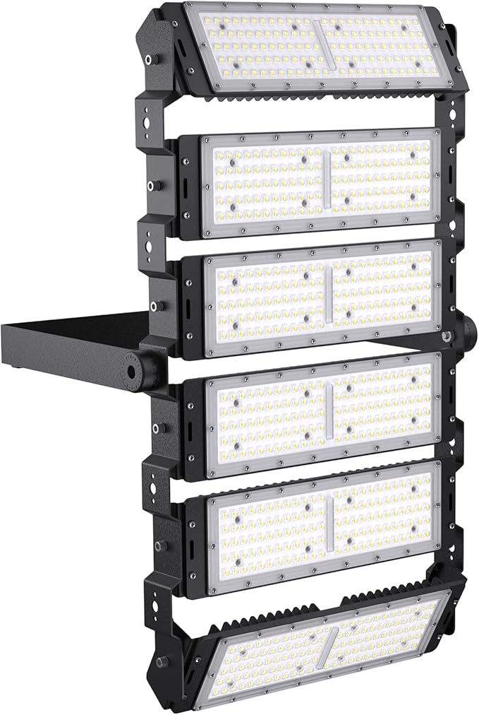 STASUN Pro 6 Series 600W 90000LM LED Stadium Light Outdoor Flood Light ETL Certified 100V–277V 5000K Daylight IP66 Waterproof for Sports Field Riding Arena Parking Lot Warehouse Commercial Area