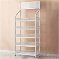5-Tier Metal Snack Display Rack for Markets - Versatile Floor Stand Shelf for Chips Fruits &amp More -