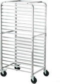 20 Tier Aluminum Bun Pan Rack - 20 W x 26 D x 70 Lockable Wheels Mobile Cooling Trolley - for Kitchen &amp Bakery