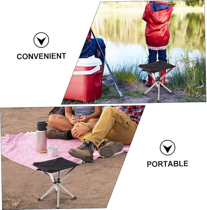 BESPORTBLE Outdoor Foldable Chair Fishing Folding Stool Lightweight Portable for Camping and Sports