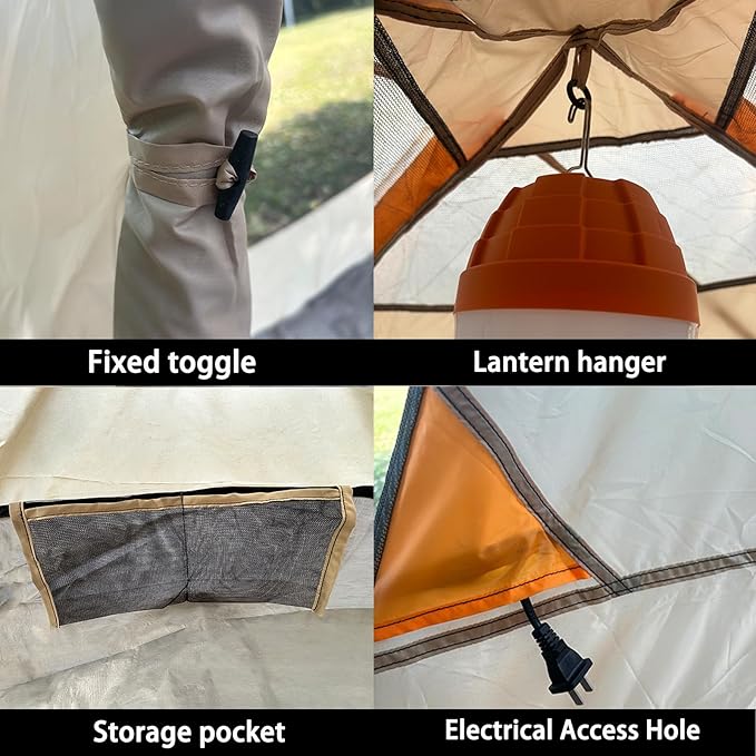unp 6 Person 4 Season Dome Tent Easy to Set Up for Camping &amp Hiking Lightweight &amp Portable Green