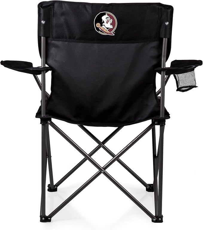 Picnic TIME NCAA PTZ Camp Chair Picnic Chair Beach Chair with Carrying Bag (Black)