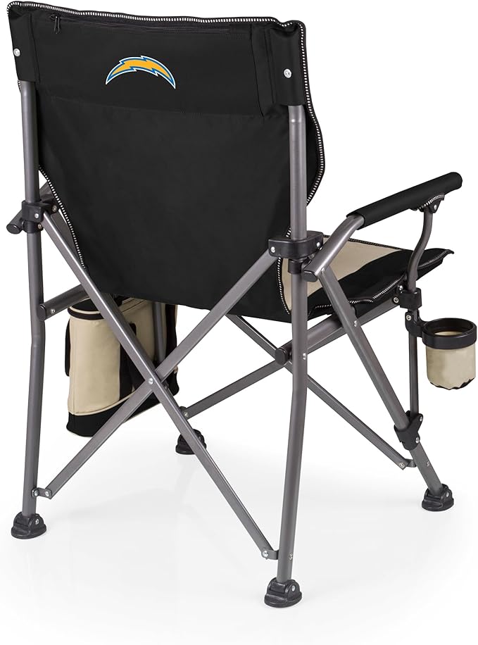 Picnic TIME NFL Unisex-Adult NFL Outlander Folding Camping Chair with Cooler Heavy Duty Beach Chair
