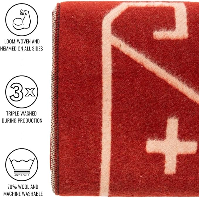 Arcturus Rainier Wool Blanket Warm Thick Washable Wool Blanket for Home Outdoors Camping Tailgates Picnic Hunting Travel &amp Emergency Kits Twin Size 4.5 lb Monument Valley