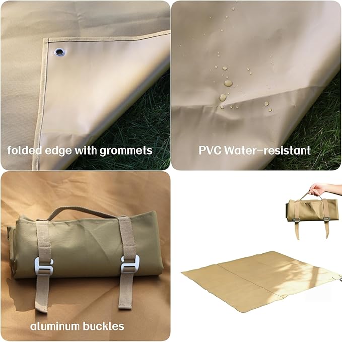 Multi-Use Oversized Weather-Resistant Camping Ground Cloth Tent Footprint – Ultralight Mat for Hiking Backpacking Beach Storage Bag Included