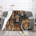 King of The Jungle Soft Fleece Blanket 60 * 50 inch Soft Sofa Blanket Suitable for Sofa Camping Travel Night Cover Blanket