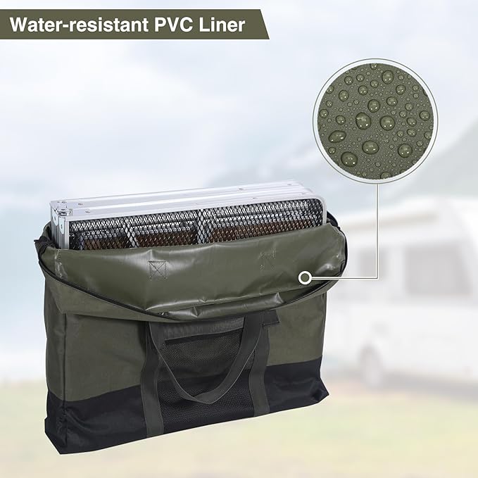 REDCAMP Folding Table Storage Bag WaterProof Carry Bag with Handles for Folding Picnic Camping Card Table Green 26 D x 5 W x 24 H