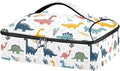 Casserole Carrier Pattern DinosaursInsulated Casserole Carrier for Hot or Cold Food Thermal Lunch Tote for Potluck Parties Picnic Beach Fits 9 x 13 Inches Baking Dish