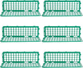 6PCS Plastic Shelf Rail Guardrail Supermarket Produce Display Divider for Grocery Store Shop Market Home Accessories - Green