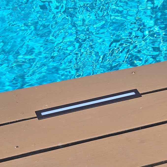 LUMENGY Deck Liner LED Light 0.5x9 Inch 2700K Warm White 12V Low Voltage IP67 Waterproof for Wood and Composite Decks and Patios Brown
