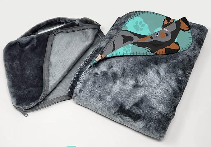 Caroline's Treasures MLM1085TBLT Blue Merle Sheltie Soft Travel Blanket with Bag Airplane Blanket Indoor Outdoor Camping Blanket for Traveling Picnics Beach Trips Concerts