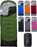 Lightweight 3-Season Sleeping Bag for Adults/Kids Camping Compact w/Compression Sack Waterproof Ripstop Portable for Backpacking Hiking Travel