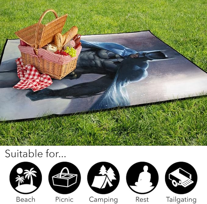LOGOVISION Batman Stalking Outdoor Blanket for Picnic Beach Camping Park Tailgate 50x60