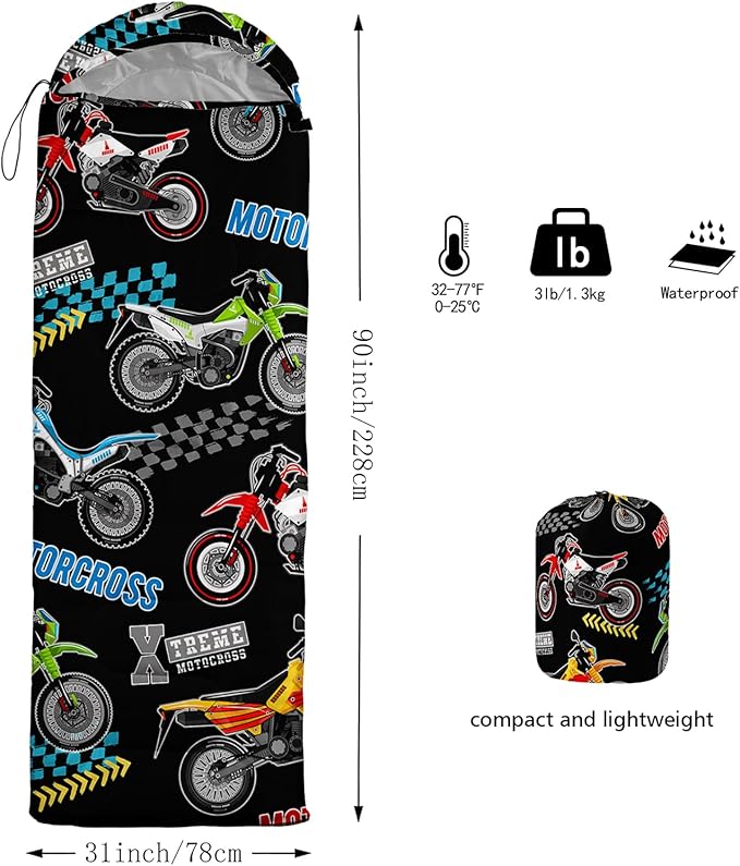 HOSIMA Kids Cute Dog Sleeping BagDifferent Pet Dogs Pattern Cold Weather Gear for CampingAnimal Themed with Christmas Tree Print Waterproof Sleeping Bags for Outdoors Hiking.