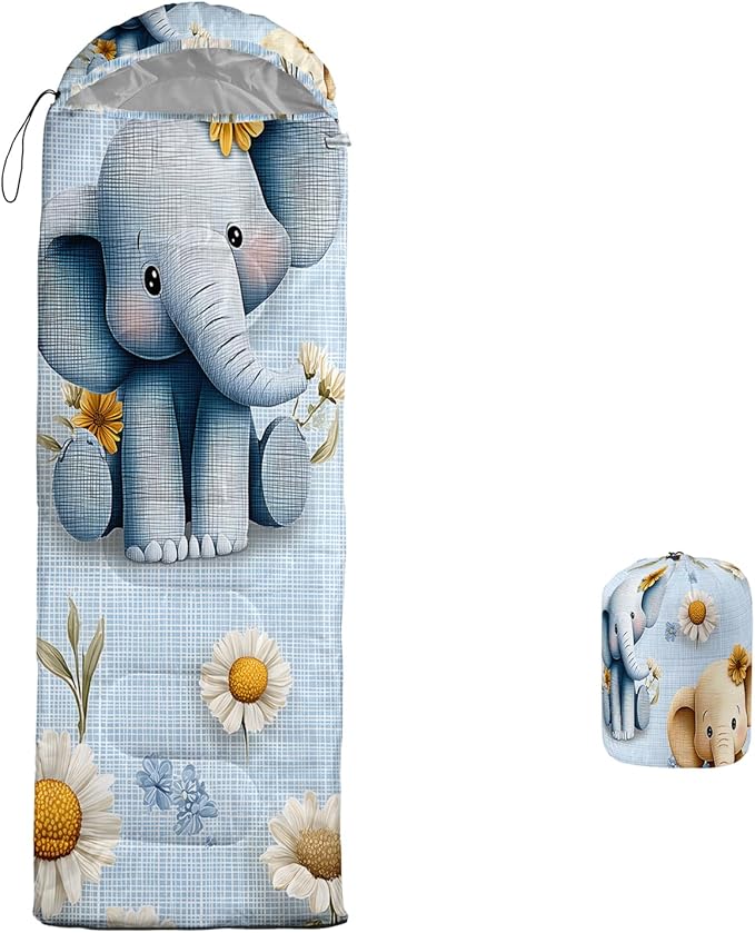 AILONEN Cartoon Camping Sleeping Bag for Boys Girls AdultsLightweight &amp Waterproof3 Season Warm &amp Cold WeatherPortablePrinted Sleeping BagTravelingCampingHiking