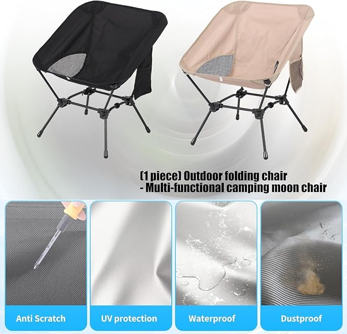 Multipurpose Portable Camping Chair Folding Design Iron Structure Outdoor Leisures Seat Suitable for Use Transportable Chair