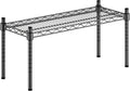 12 x 30 x 14 Black Epoxy Wire Storage Shelf Dunnage Rack Commercial 1 Tier Small Shelf