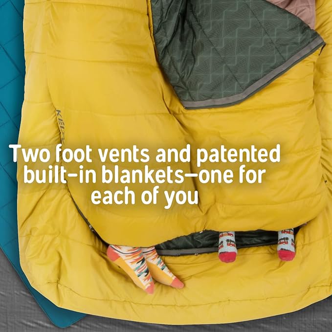 Kelty Tru.Comfort Doublewide 20 Degree Sleeping Bag – Two Person Synthetic Camping Sleeping Bag for Couples &amp Family Camping